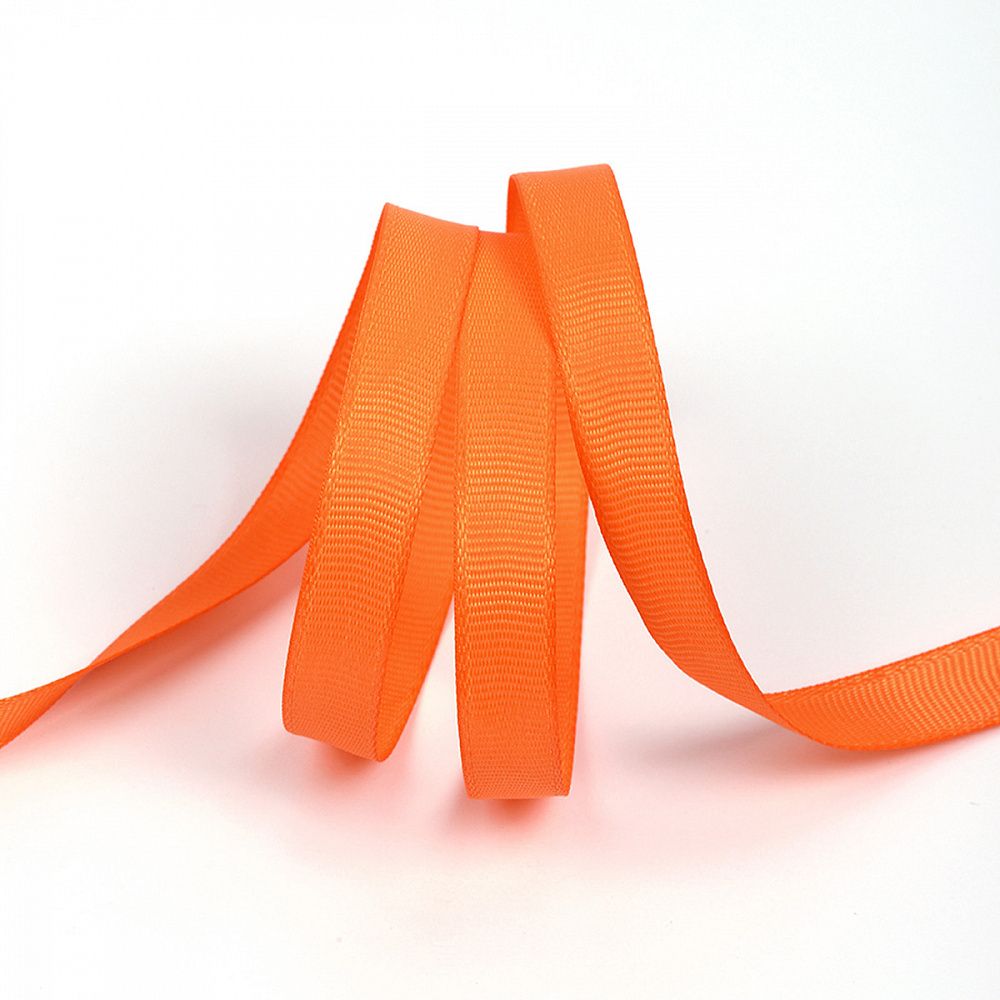 Лента репсовая (в рубчик) 10.0 мм, 668 оранжевый уп. 27,4м