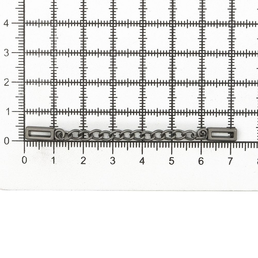 Вешалка-цепочка для одежды 70х5 мм, металл, титан цв.07-2, 10 шт, ГДЖ1514