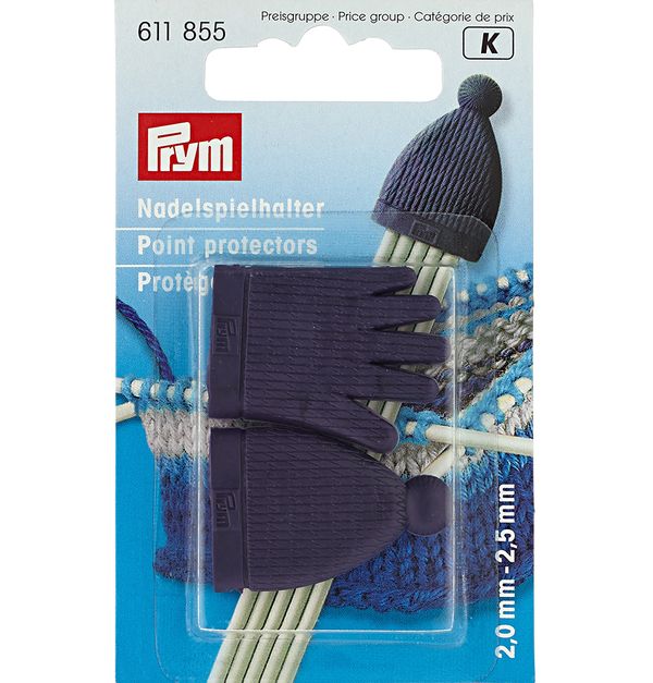 Колпачки-держатели для спиц пластик, 2 шт, для 2.0 и 2.5 мм, Prym 611855