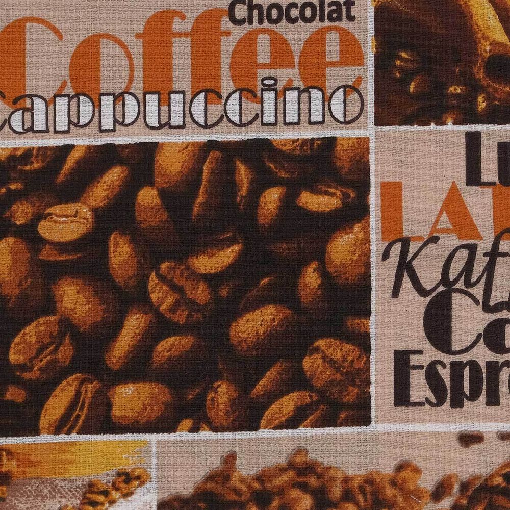 Полотно вафельное набивное арт 60 рис 5359 вид 1 Кофе 50х50см, Astra&Craft