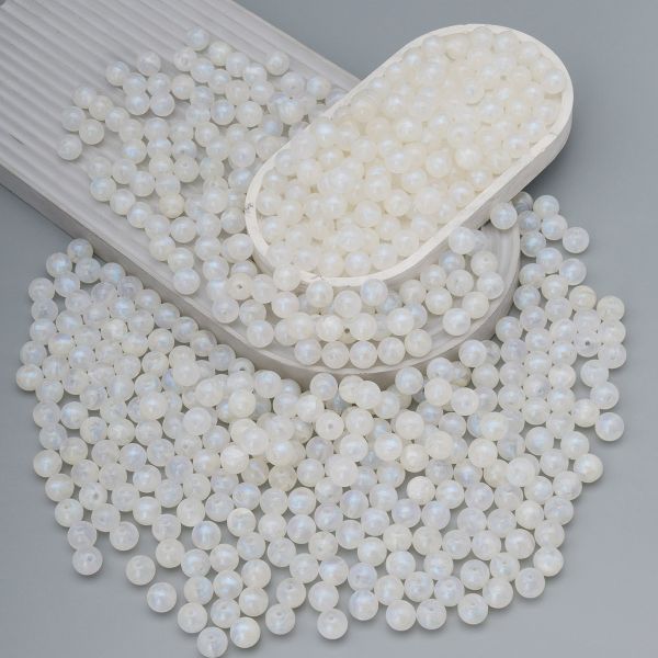 Бусины акрил ⌀12 мм, 500 г, дымка с АВ шиммером, круглые, AD069 белый, (7748709)2012 , Astra&Craft