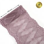 Кружево бельевое эластичное 190 мм / 25 метров, TBY.30200, цв.620 морской туман, Kruzhevo