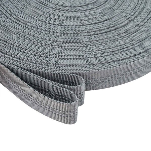 Стропа (ременная лента) 24 мм / 45.72 метра, [25.10 г/пог.м], со светоотражающими полосками, 04 серый, 3Al355