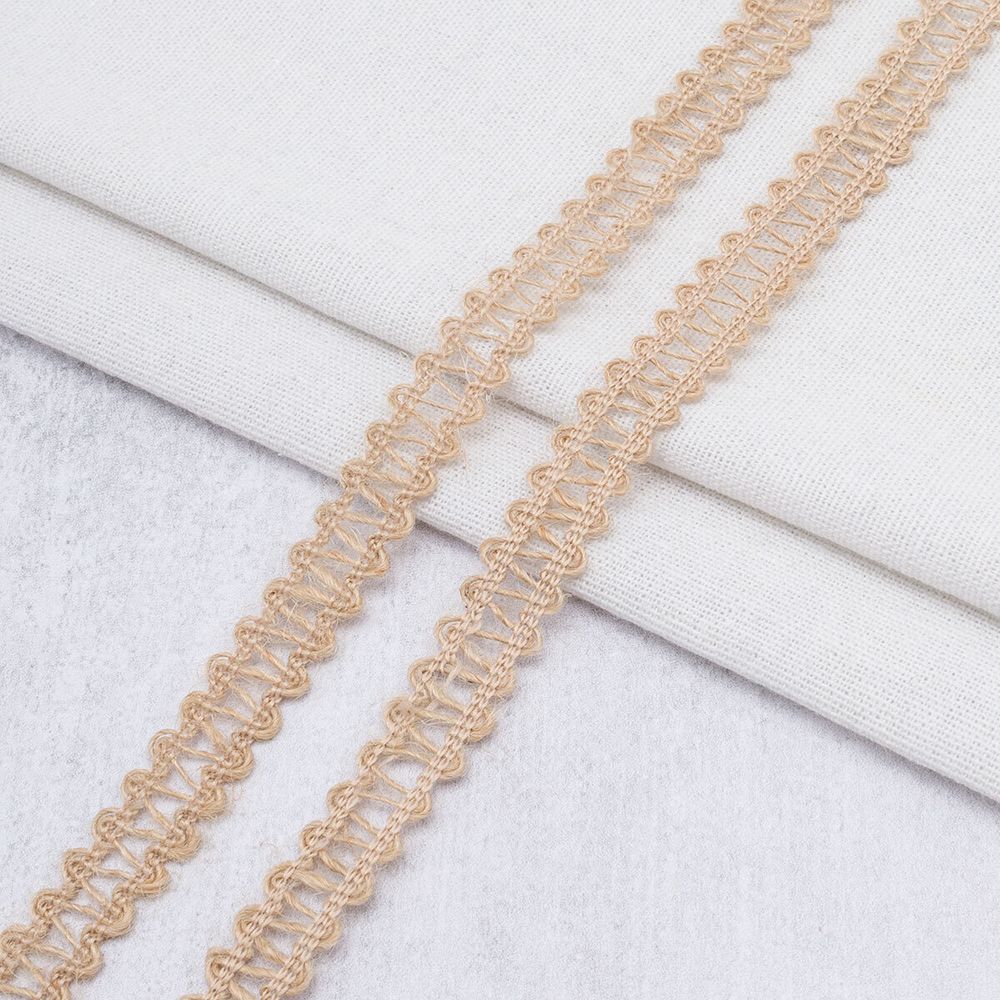 Тесьма отделочная джутовая 13 мм / 25 метров, 1-Н21, 23481