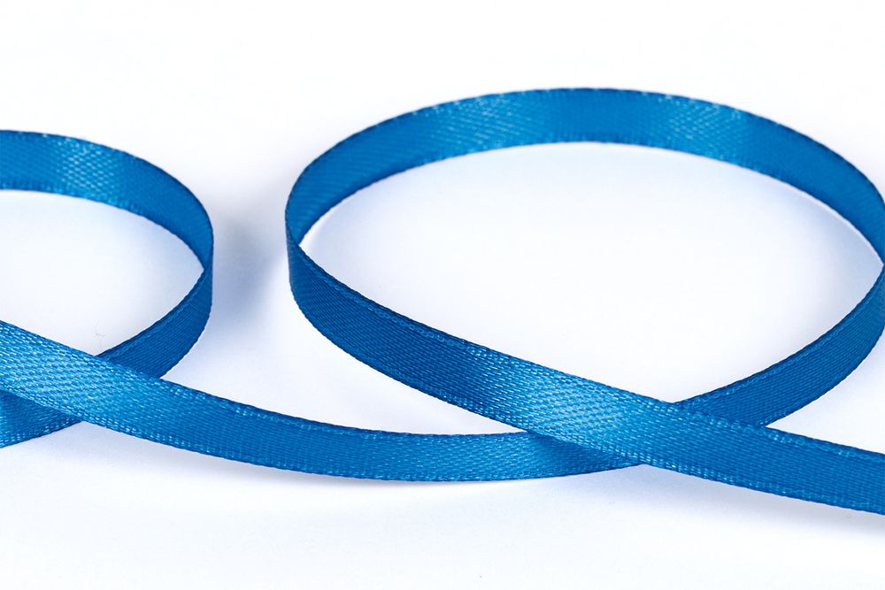 Лента атласная 1-сторонняя 6.0 мм / 33±2 метра, №524L(19-4151) синий, Gamma