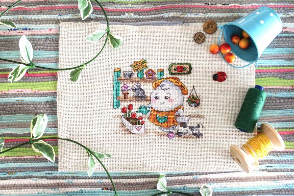 Набор для вышивания нитками МП Студия (Жар-птица), Цветовод, 11х11 см