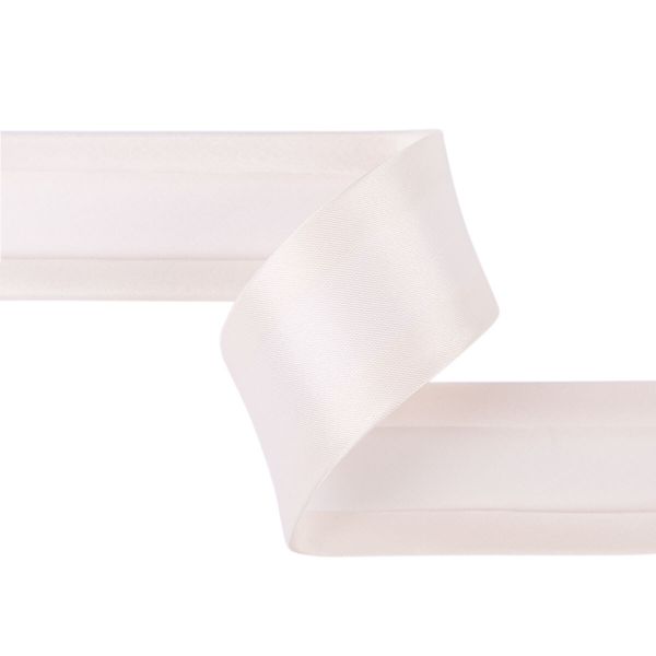 Косая бейка атласная 40 мм / 5 шт по 5.4 метра, №183 молочный, Gamma GK-40P