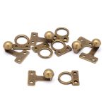 Крючки пришивные декоративные 10х21 мм, бронза, 10 шт