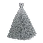 Кисти шторные 65.0 мм, декоративные, п/э, серый металлик, уп.12 шт