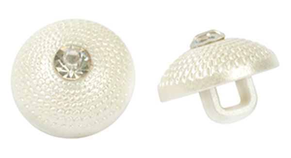 Пуговицы на ножке пластик QYA23 цв.белый 18L-11мм, 50 шт