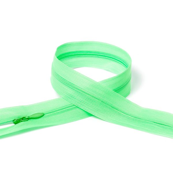 Молния потайная (скрытая) Т3 (3 мм) 1 зам., н/раз., 50 см, цв.F241 св.зеленый уп.50 шт