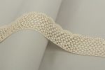 Кружево гипюр (плетёное) 65 мм / 10 м, бежевый, Gamma GGM-6501