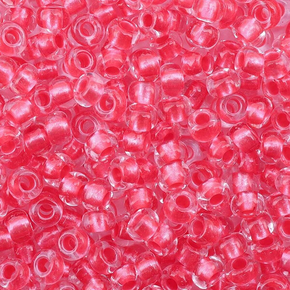 Бисер Preciosa прозрачный с перламутр. цвет. центром, 10/0 (38998), круг. отв., 500 г