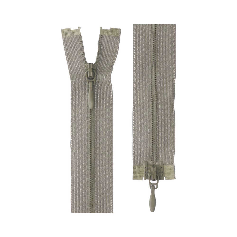 Молния спираль потайная плательная Т3 (3 мм) 2 зам., разъем., 50 см, 282 серо-бежевый, G103L2 Gamma, 10 шт