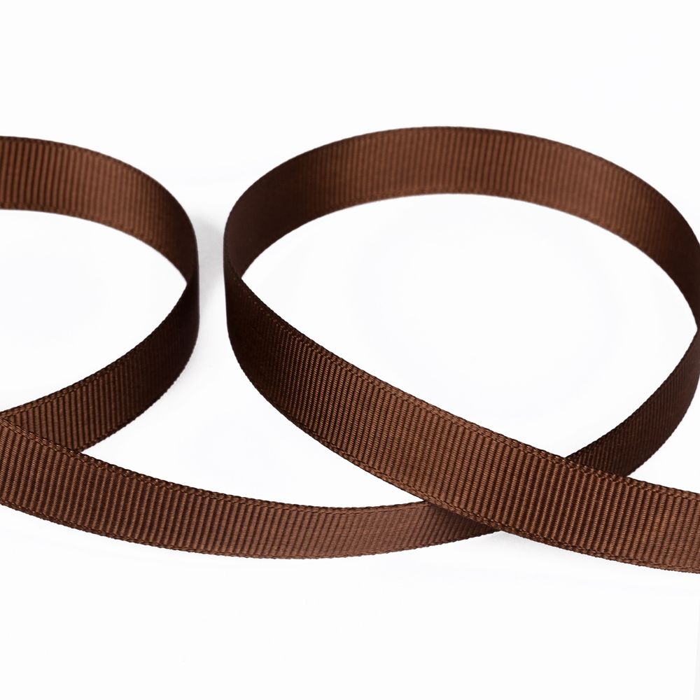 Лента репсовая (в рубчик) 12.0 мм / 45.5 метров, 017 т.коричневый, Gamma GR-12