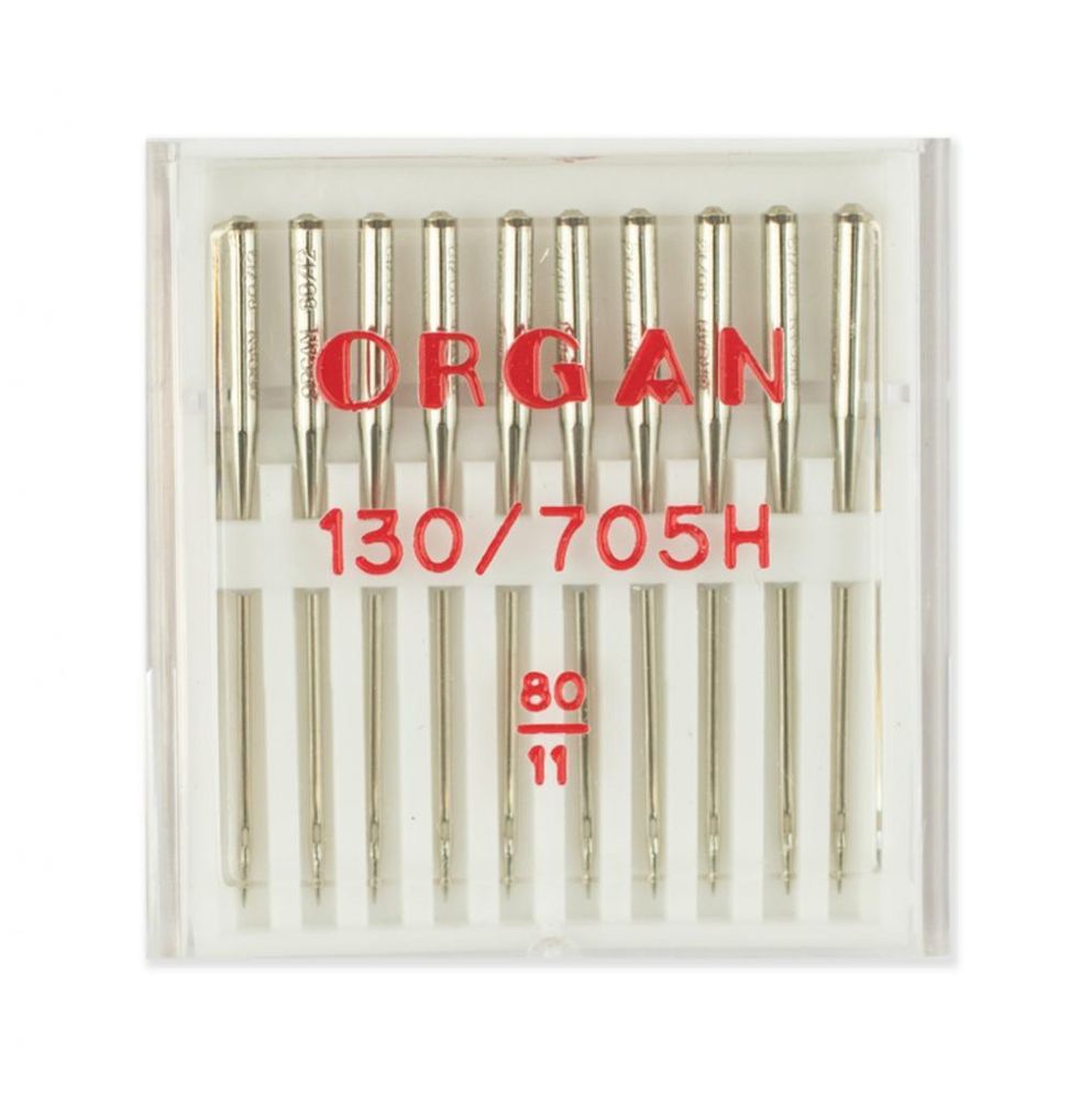 Иглы для швейных машин стандарт №80, 10шт, 130/705.80.10.H, Organ