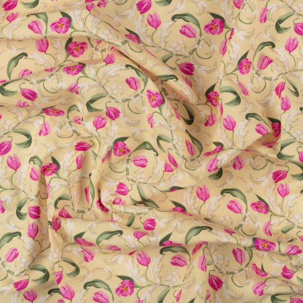 Ткань для пэчворка Peppy Весенний этюд, отрез 50х55 см, 146 г/м², ВЭ-10 желтый, Peppy