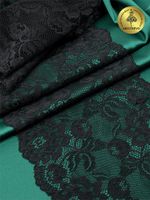 Кружево бельевое эластичное 180 мм / 3 м, TBY.L838, цв.03 черный, Kruzhevo