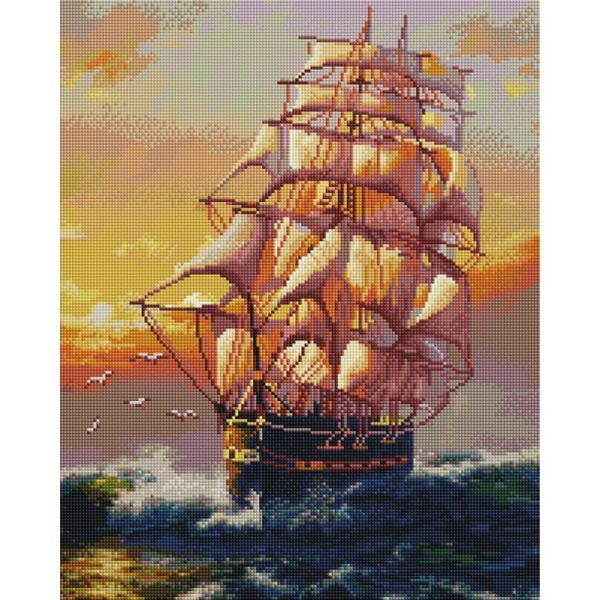 Алмазная (кристальная) мозаика Белоснежка, Под парусами 40х50 см