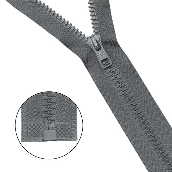 Молния трактор Arta Т6 (6 мм) 1 зам., разъем., 55 см, цв. 196 дым, уп.5 шт