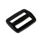 Пряжка двухщелевая пластик 32 мм, 100 шт, черный, Gamma SAR001
