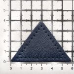 Заплатки пришивные из кожи, треугольник равнобедр., стор. 5см, с перфорацией, 2 шт, 100% кожа, 05 темно-синий, 9901