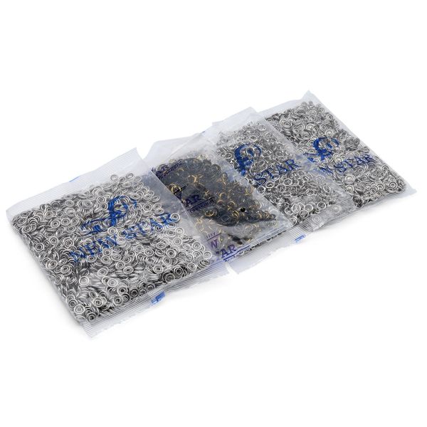 Кнопка рубашечная (джерси) открытая ⌀9.5 мм, ≈1440 шт, МЕТАЛЛ, эмаль, 322 черный глянцевый, NEW STAR