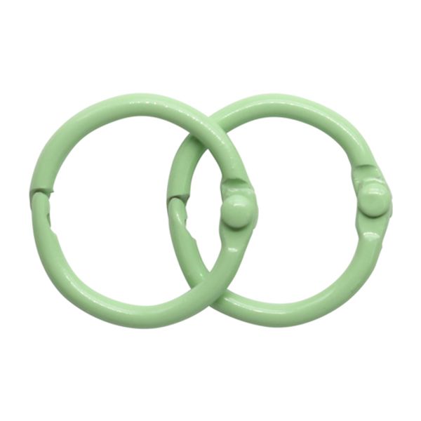Кольца для альбомов 2см, уп/2 шт, светло-зеленый