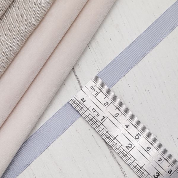 Лента репсовая (в рубчик) 12.0 мм, 151 серо-голубой, уп.18,28 м