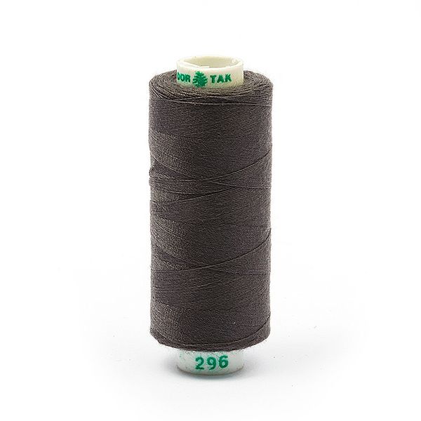 Нитки швейные бытовые Dor Tak 40/2, 366 м / 10 кат., 296 серый