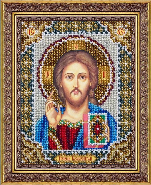Набор для вышивания бисером Паутинка, Господь Вседержитель (венч.пара) 14х18 см