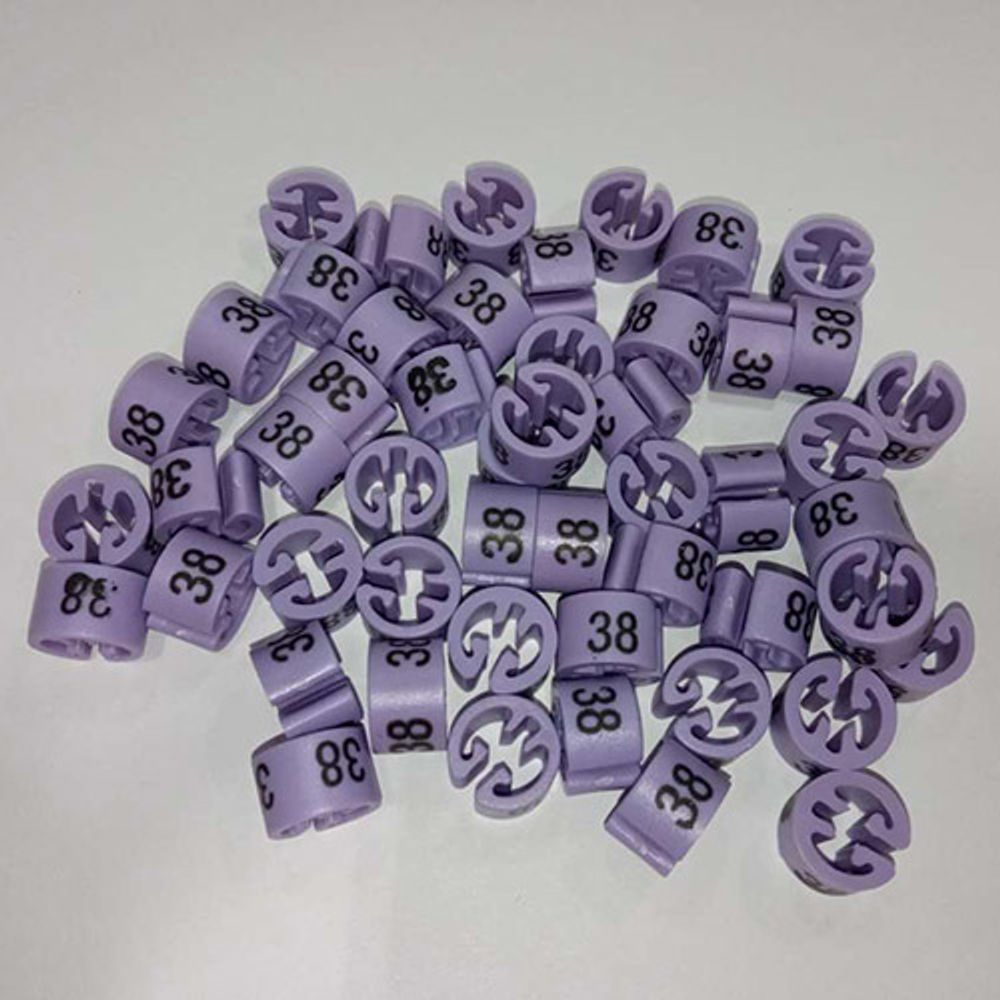 Размерник на вешалку (38 сиреневый), 50 шт