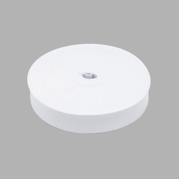 Резинка башмачная 40.0 мм / 25 метров, вязаная, белый