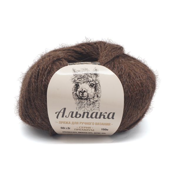 Пряжа Камтекс Альпака / уп.6 мот. по 50 г, 150 м, 063 шоколад