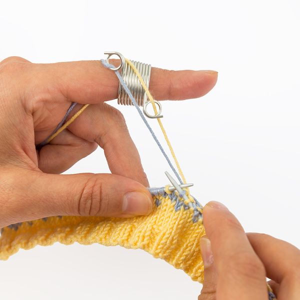 Напёрсток для вязания Gamma CP-02 металл. для жаккардовых узоров