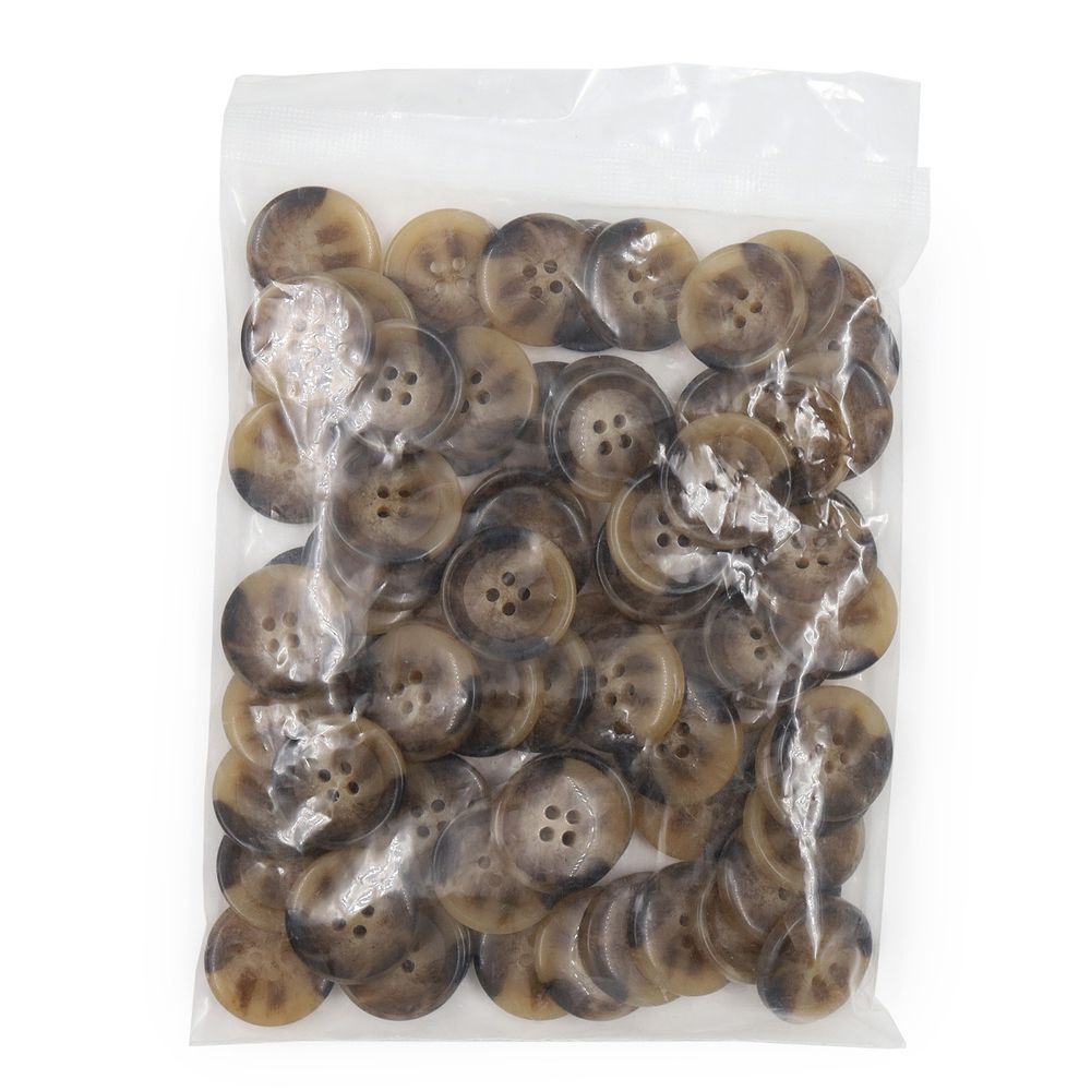 Пуговицы 4 прокола 36L (col.B (коричневый)), 72 шт