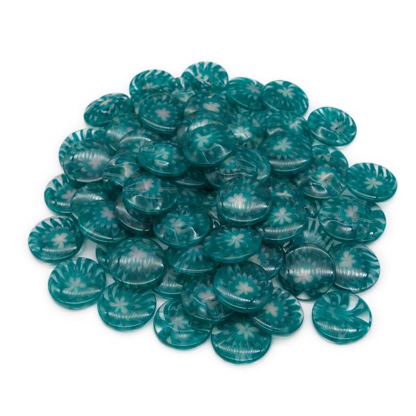 Пуговицы на ножке 34L (C332 зеленая бирюза), 72 шт