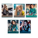 Тетрадь ученическая общая, A5 48 л. на скобе 65 г/м², белизна 100% 10 шт линия, 01535 Загадочный взгляд, Светоч Т206