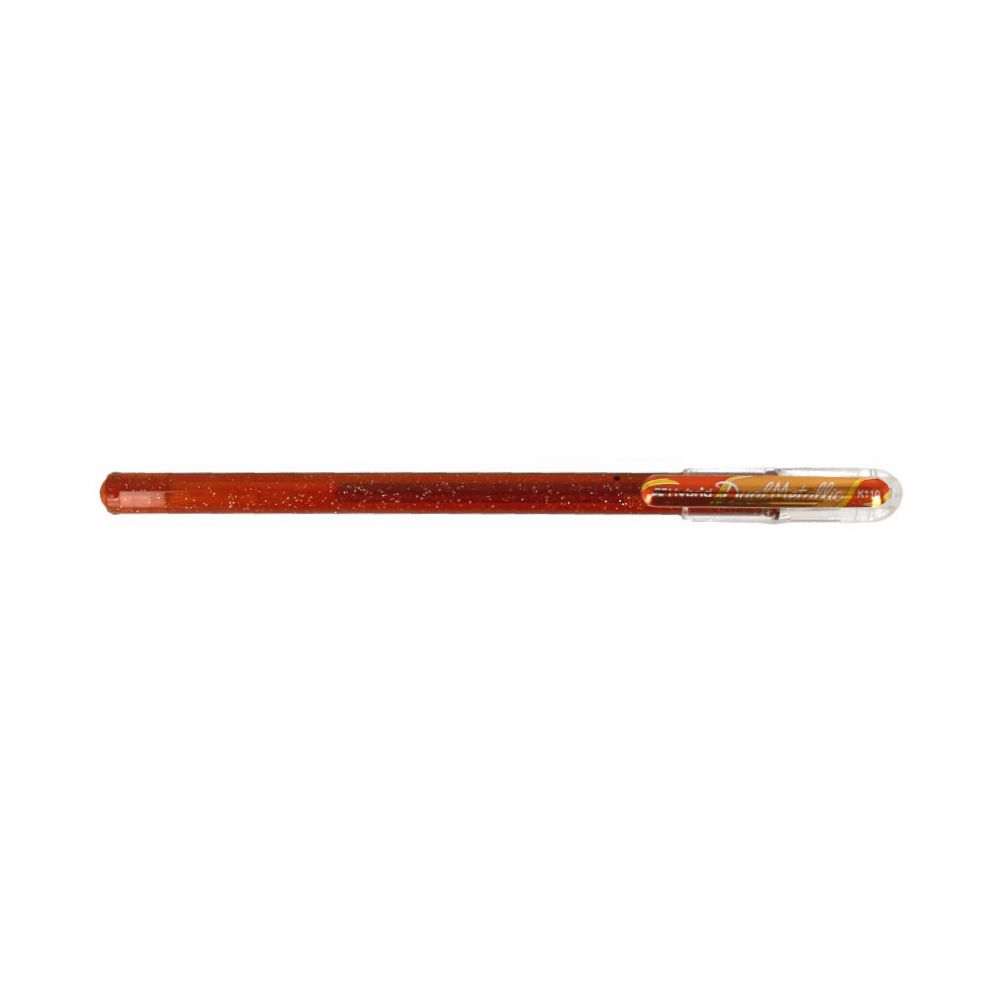 Ручка гелевая Pentel Hybrid Dual Metallic, 1 мм, K110-DFX оранжевый, желтый