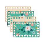 Набор донышек для вязания Матовый фанера 12х7х0.4 см, 4 шт, 03 Рисунок, Love2art ДВ-04