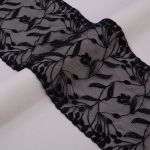 Кружево бельевое эластичное 170 мм / 10 м, черный, Gamma GKME-17002