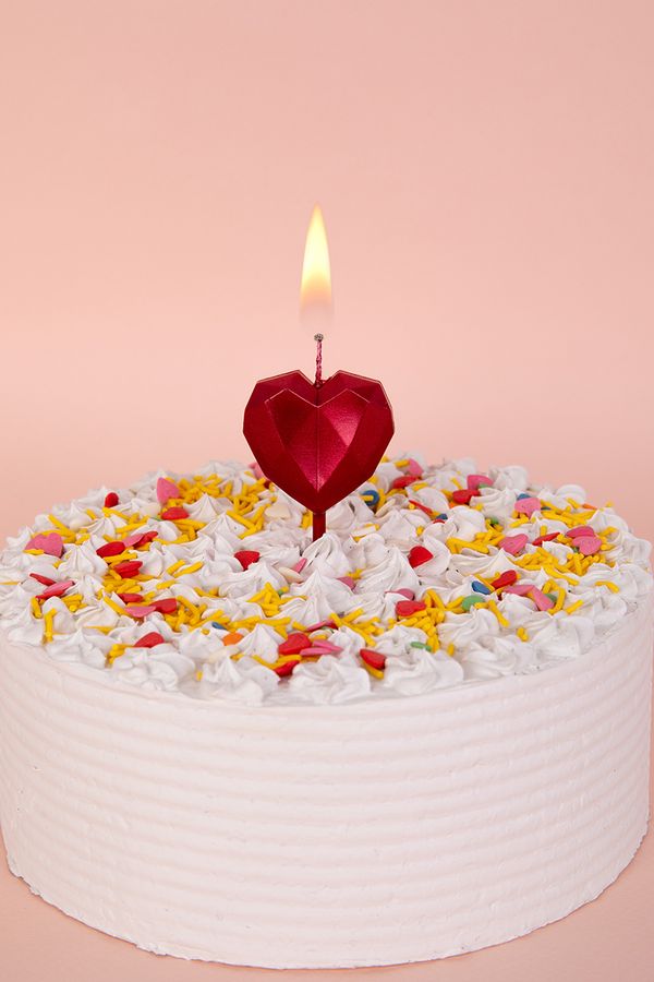 Свеча для торта Красное сердечко, 5.9 г, 12 шт, Boomzee BCD-26