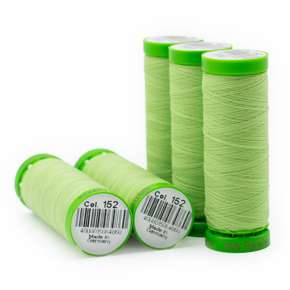 Нитки для тонких тканей Gutermann Extra Fine 150, 200м, 152 бл.салатовый, 5 катушек