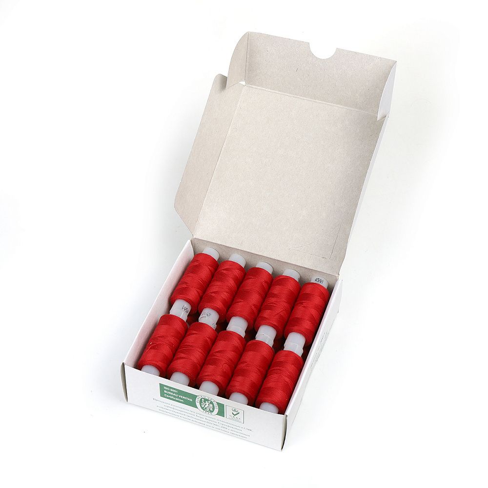 Нитки армированные ПНК им.Кирова 45ЛЛ, бытовые, 200 м / 20 кат., 1012 красный