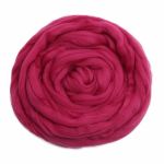 Шерсть для валяния мериносовая тонкая 100%, 100 гр. (1514 темная мальва)