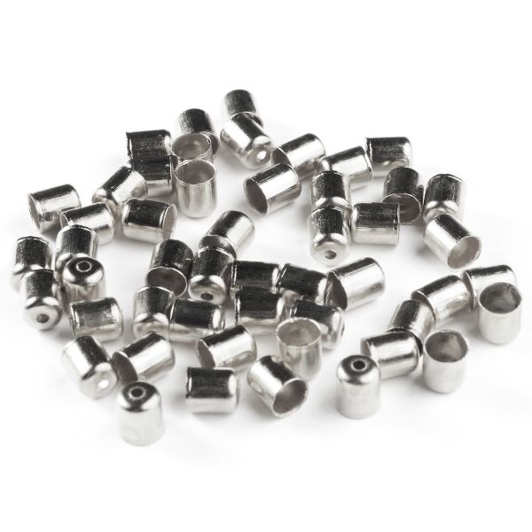 Шапочка для бусин, 6х5 мм, 50 шт/уп, серебро