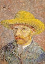Пазл 500 элементов, Мировые шедевры искусства, Автопортрет в соломенной шляпе, Винсент ван Гог, MET-PZL-500/04, Фрея