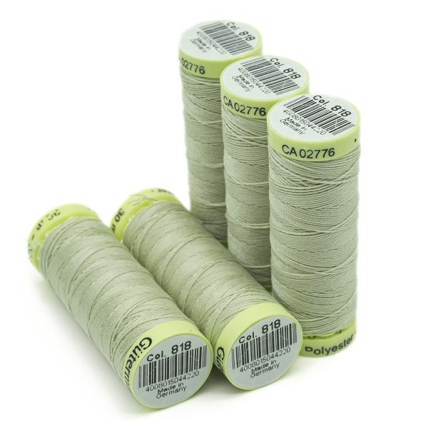 Нитки отделочные Gutermann Top Stitch, 30м, 818 зеленый чай, 5 катушек
