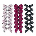 Набор текстильных бантиков, 100 шт, 104 черно-розовый, Annet BDR