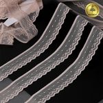 Кружево стрейч (эластичное) 25 мм / 5 метров, TBY.8028, цв.L168 серебристый пион, 1385603